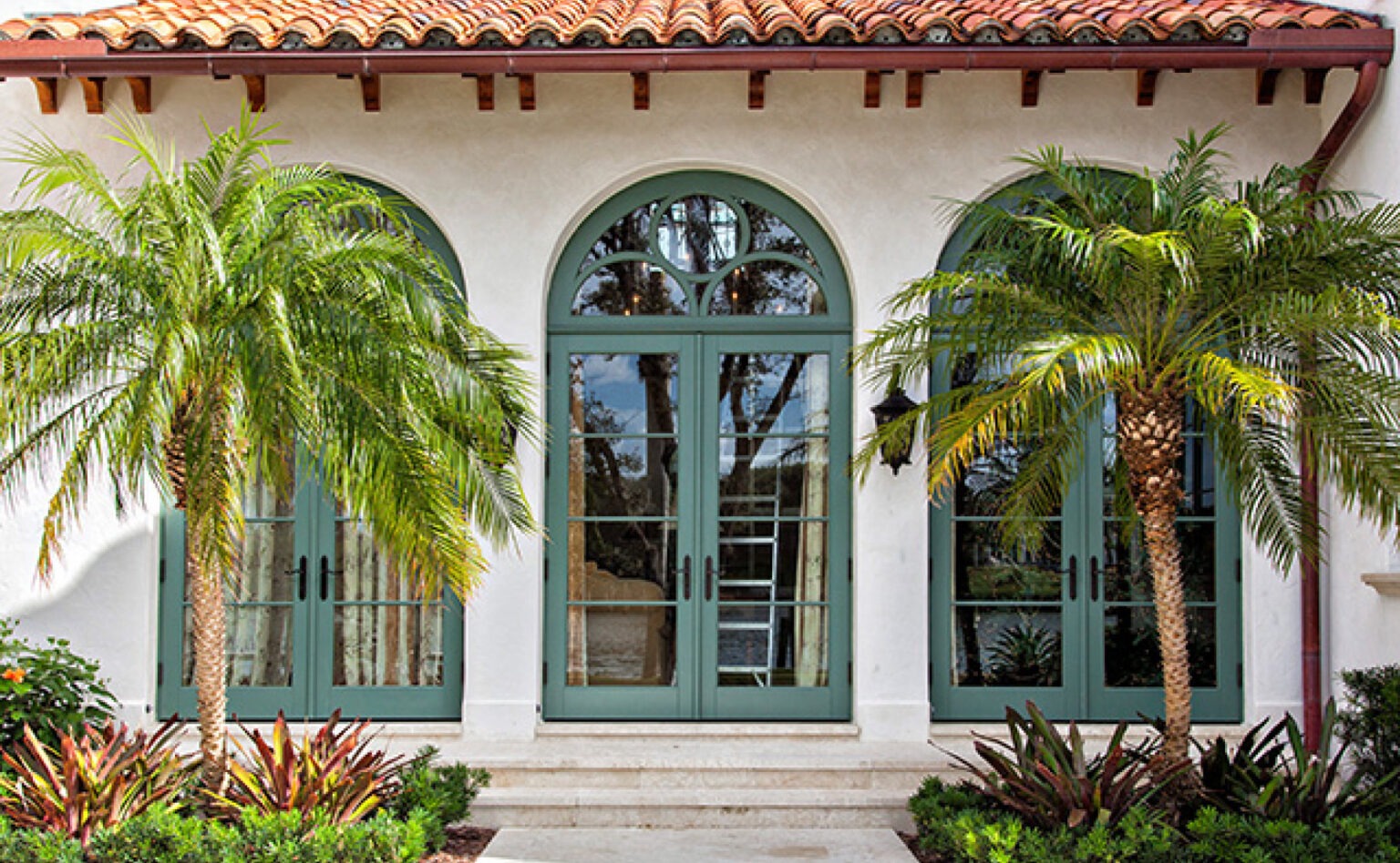 exterior doors on a Spanish style home