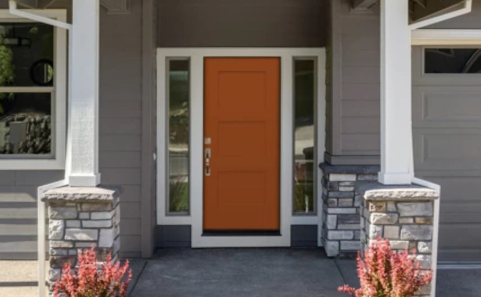 entry door with side windows
